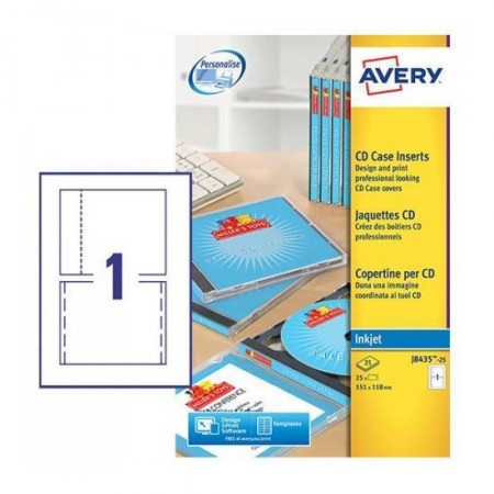 COPERTINA CD FRONTE/RETRO 151X121 - 151X118 COPERTINAX FOGLIO N 1     ( 25FF )    INKJET