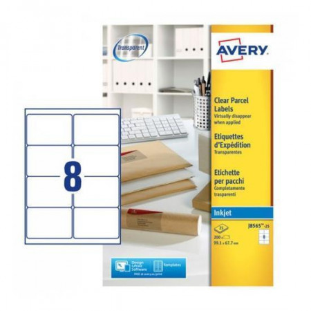 ETICHETTE PER PACCHI 99 1X67 7 - ETICHETTE X FOGLIO N 8  (25FF.)       INKJET     (CONF.DA 200 ETICHETTE)