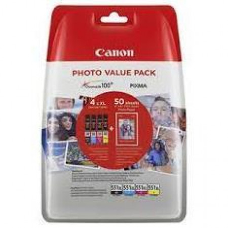 4X6 PHOT PAPER(PP-201 50SHEETS)   CYAN XL  MAGENTA XL  YELLOW XL      PHOTO BLACK XL INK TANKS