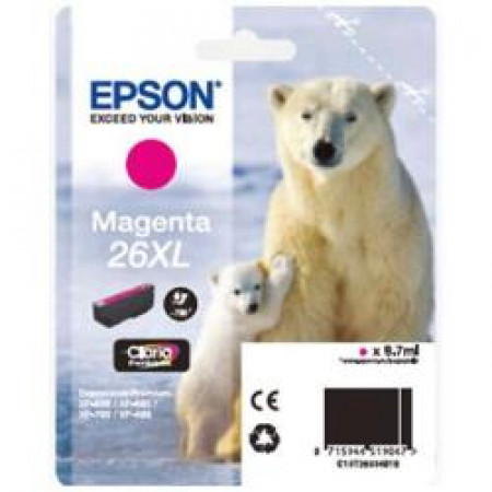 CARTUCCE DI INCHIOSTRO  INCHIOSTRI CLARIA  PREMIUM  26XL  ORSO POLARE CONFEZIONE SINGOLA  1 X 9 7 ML MAGENTA  RF AM