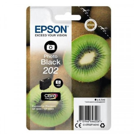 MATERIALE DI CONSUMO: CARTUCCE DI INCHIOSTRO, INCHIOSTRI CLARIA       PREMIUM, 202, KIWI, CONFEZIONE SINGOLA, 1 X 4,1 ML NERO PHOTO,
