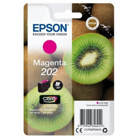 MATERIALE DI CONSUMO: CARTUCCE DI INCHIOSTRO, INCHIOSTRI CLARIA       PREMIUM, 202, KIWI, CONFEZIONE SINGOLA, 1 X 4,1 ML MAGENTA, STANDARD
