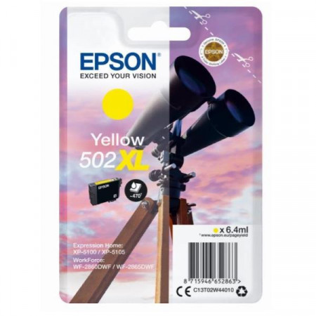 SINGLEPACK YELLOW 502XL INK  6,4ML
