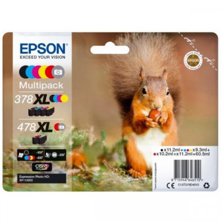 MULTIPACK 6-COLOURS 378XL / 478XL CLARIA PHOTO HD INK