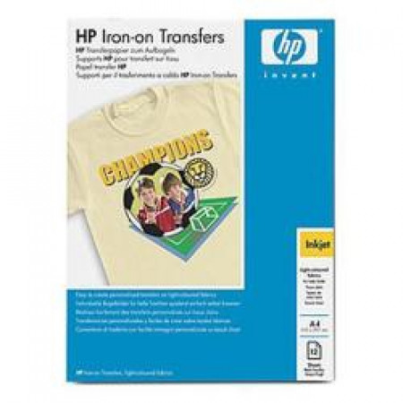 SUPPORTI PER IL TRASFERIMENTO A CALDO HP IRON-ON TRANSFERS - A4 (12 FOGLI, 170 G/M2)