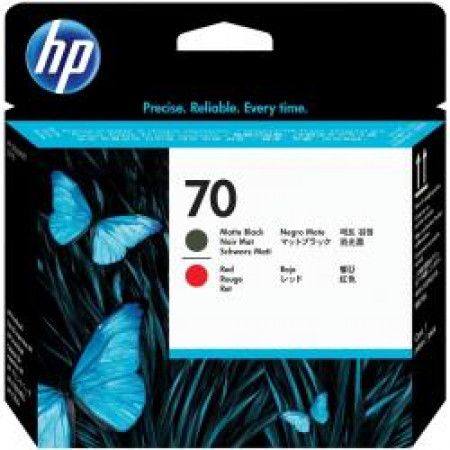 Testina di stampa HP 70, nero opaco e rosso