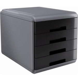 CASSETTIERA MYDESK 4CASSETTI NERA 29,5X38,5X28,2 CM
