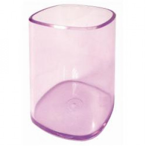 BICCHIERE PORTAPENNE -  - VIOLA TRASPARENTE 65X65X95 MM  CON SPESSORE ELEVATO E OTTIMA STABILITÀ (CONF. 12)