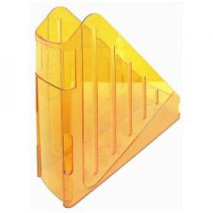 PORTARIVISTE CON PROFONDITÀ MAGGIORATA PRATICO E FUNZIONALE -  -ARANCIONE TRASPARENTE  75X270X295MM