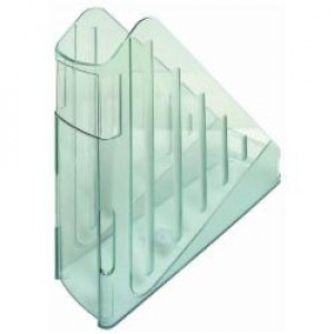 PORTARIVISTE CON PROFONDITÀ MAGGIORATA PRATICO E FUNZIONALE -  -VERDE TRASPARENTE  75X270X295MM
