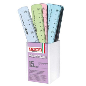 CF24 RIGHELLI  IN ALLUMINIO COLORI ASSORTITI 15  cm