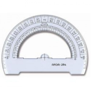 GONIOMETRO 180° DI 12 CM LINEA UNI - SMUSSO E BORDO INTERNO (CONF. 20)
