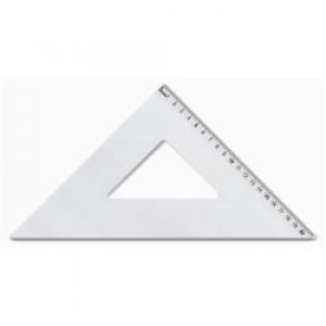 Squadra 45° di 30 cm Linea Alluminio - millimetrata