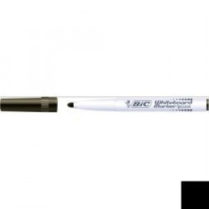 Bic Whiteboard Marker Velleda 1741 nero punta tonda ultra-resistente tratto 1 4 mm -Bic- fusto in plastica facile da impugnare (conf.12)