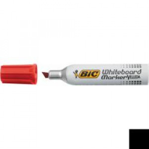 Bic Whiteboard Marker Velleda 1781 rosso punta scalpello tratto 3 5 - 5 5mm-Bic- fusto metallo  resistente al caldo/freddo (conf.12)