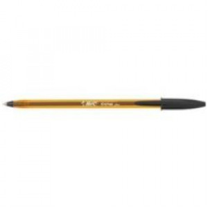 Penna a sfera Cristal nera  punta Fine -Bic- fusto esagnale trasparente per il controllo dell inchiostro (conf. 50 pz)