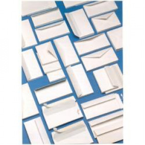 Buste bianche commerciali -Blasetti- taglio dritto 11x23cm 90g/mq strip s./finestra (conf.500)