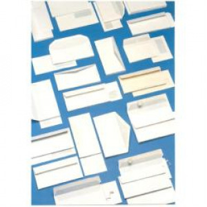 Buste bianche commerciali -Blasetti- taglio dritto 11x23cm 90g/mq strip c./finestra (conf.500)