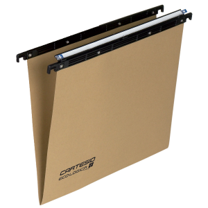 Cartelle sospese per cassetto Linea Cartesio Eco Serie 100  colore avana  interasse 33 33 8cm  Fdo V avana (conf.25)