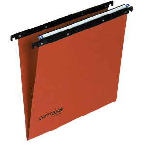 Cartelle sospese per cassetto Linea Cartesio Serie 100  colore arancio  interasse 33 33 8cm  F.do V (conf.50)
