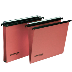 Cartelle sospese per cassetto Linea Cartesio Plus Serie 300 Link colore arancio   interasse 39 39 8cm  Fdo V (conf.25)