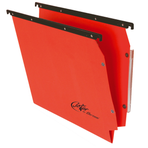 Cartelle sospese per armadio Linea Joker Serie 414 F Link colore rosso    interasse 33 cm  F.do a V (conf.25)