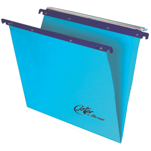 Cartelle sospese per cassetto Linea Joker Serie 400 Link azzurro   Interasse 39 39 8 cm F.do V (conf.25)