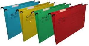 CF10 CARTELLE SOSPESE ARLEKINO CASSETTO 33 CM FONDO V COLORI ASSORTITI