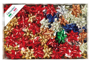 STELLE ADESIVE ART. 3170 CONFEZIONE DA 100 STELLE 6870 MM 14 COLORE   LUCIDO METALLIZZATO