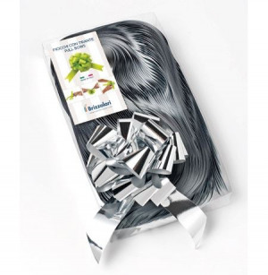 FIOCCO PRETAGLIATO AUTOMONTANTE ART.2170  - 30 STRIP  6870 MM 31      COLORE LUCIDO METALLIZZATO DIAM.130MM