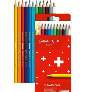 Scatola cartone matite permanenti 12 colori