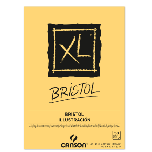 Blocco collato lato corto XL BRISTOL A4 50 fg. 180 g/m²