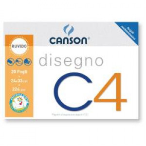 ALBUM CANSON DISEGNO C4 4 ANGOLI RUVIDO 24x33cm 224g