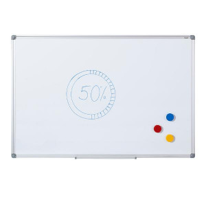 LAVAGNA A MURO VERNICIATA BIANCA BASIC - 90X120CM