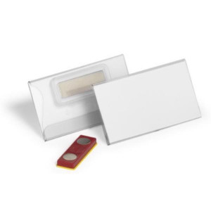 Portanome 40x75mm con magnete e guida antirotazione