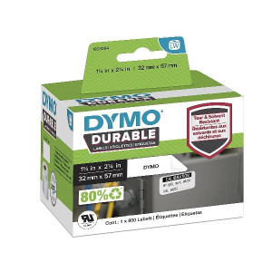 Etichette DYMO LW Durable Mutliuso  57x32 mm - Bianco - PERMANENTE - 800 etichette x 1 rotolo/i