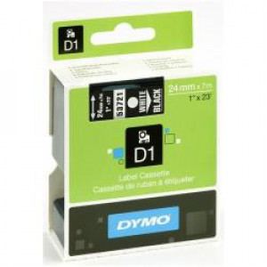 NASTRO D1 24MMX7M BIANCO/NERO