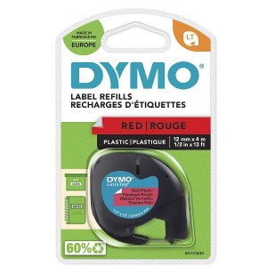 NASTRO LETRATAG 12MMX4M ROSSO