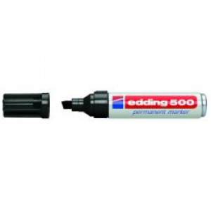 Marcatore permanente 500 colore nero punta scalpello. Tratto 2 - 7 mm (Conf. 10 pz)