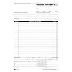Blocco documento di trasporto 50x2 autoricalcante f.to 29 7x21