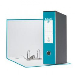 Registratori Eurofile Esselte - F.to protocollo - dorso 8 cm - f.to utile 23x33 cm  turchese (conf.6)