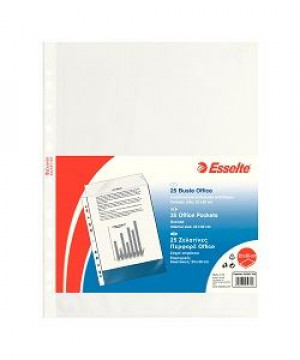 BUSTE A PERFORAZIONE UNIVERSALE COPY SAFE - ESSELTE - OFFICE 22X30 CM GOFFRATA(CONF.25)