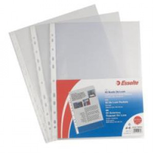BUSTE A PERFORAZIONE UNIVERSALE COPY SAFE - ESSELTE - DELUXE 22X30 CM ANTIRIFLESSO (CONF.50)