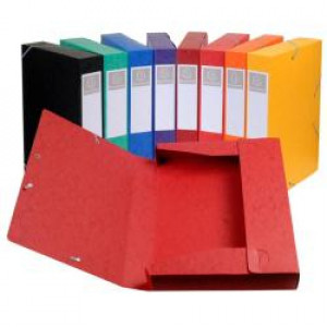 Cartelle portaprogetti in cartoncino lustré 600 g Dorso 60 mm etichetta sul dorso A4 Rosso