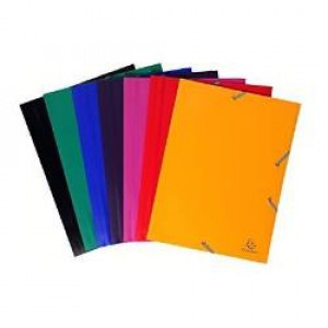 CF10 CARTELLINE CON ELASTICO COL. ASS. F.TO 24X32CM COL. blu - fucsia - giallo - nero - rosso - verde - viola