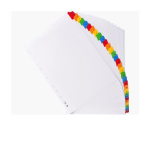DIVISORI NUMERICI 1-31 CON TASTI RINFORZATI A4 - CARTONCINO BIANCO 160G/MQ