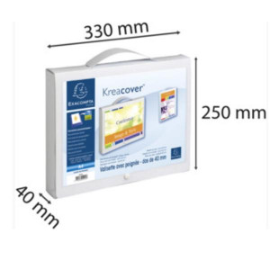 Valigetta con maniglia personalizzabile in polipropilene opaco Dorso 40 mm Personalizzabile sul fronte