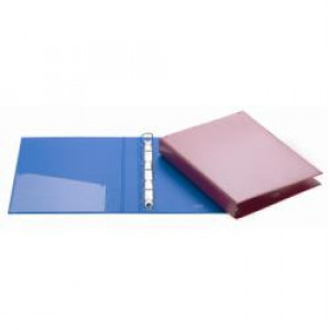RACCOGLITORI PERSONALIZZABILI EUROPA 22X30 CM IN NATURENE(POLIPROPILENE) BLU CON ANIMA IN CARTONE 4 ANELLI 65 MM QUADRI (2TAS)