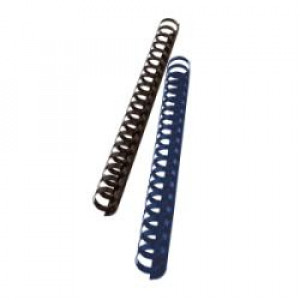 Dorsi plastici 21 anelli dorso 6 mm  capacità rilegatura 25 fogli bianco (conf.100)