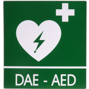 CARTELLO AED 29x36 - alluminio
